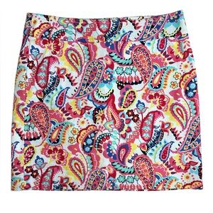 Talbots Multicolor Paisley Pencil Skirt